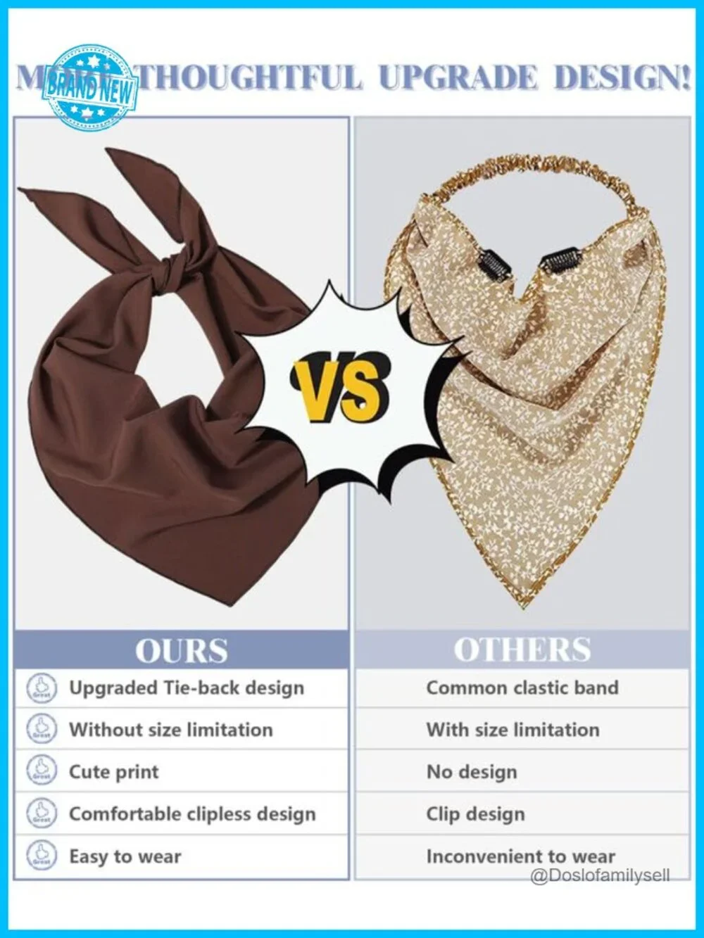 3 Pack Tie-Back Triangle Head Scarves for Women - Polyester Boho Hair Bandanas